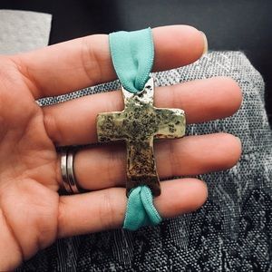 Gold Cross Turquoise Bracelet